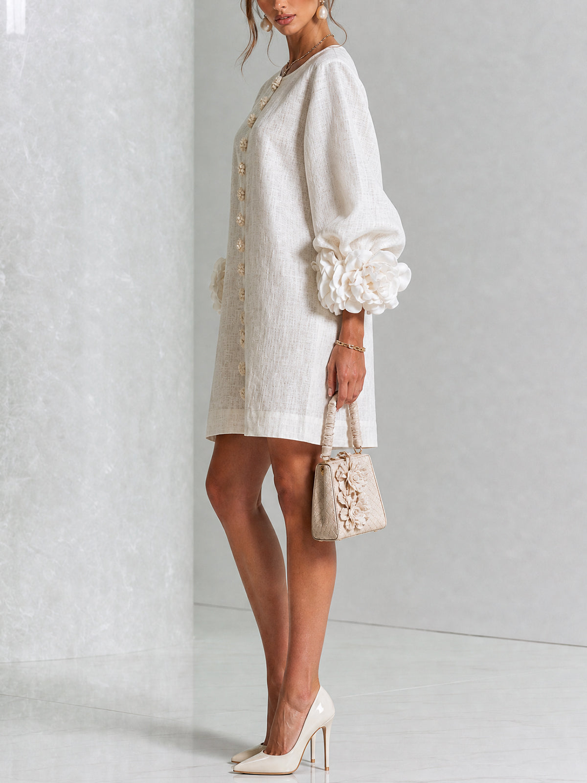 CLAIRE LYON | ROBE ÉLÉGANTE À MANCHES POUR FEMMES
