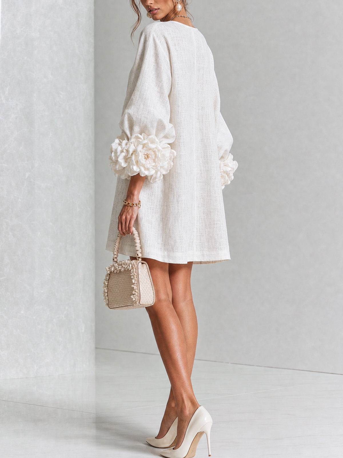 CLAIRE LYON | ROBE ÉLÉGANTE À MANCHES POUR FEMMES