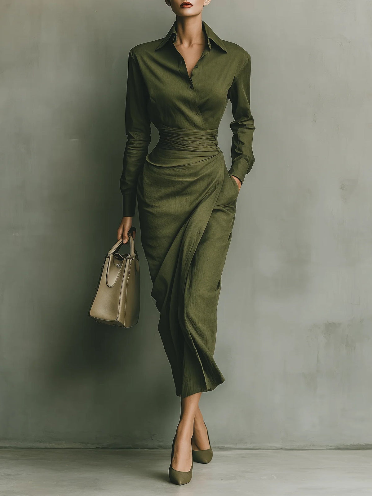 Robe enveloppante femme cintrée – Élégance féminine et style raffiné