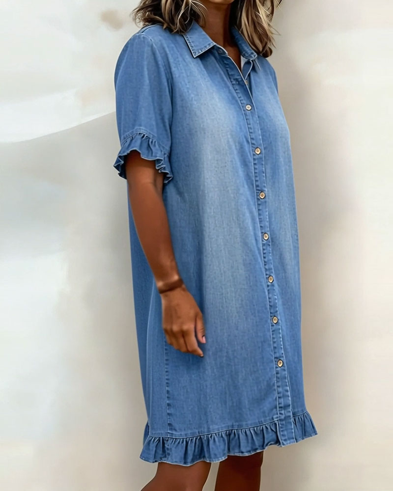 CLAIRE LYON | ROBE MIDI EN DENIM MODERNE POUR FEMME