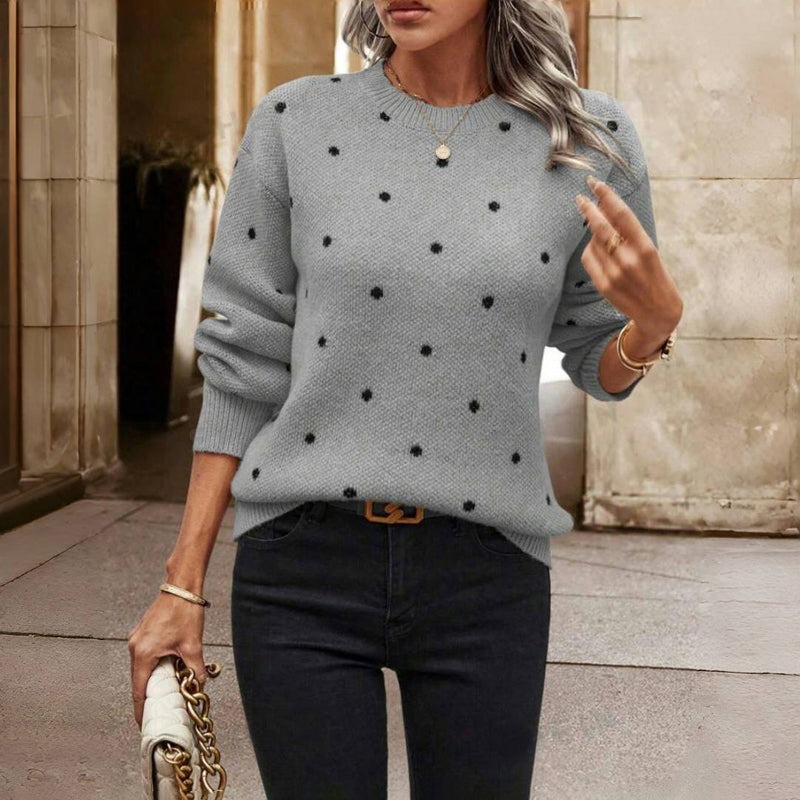 CLAIRE LYON | PULL EN MAILLE À POIS POUR FEMME