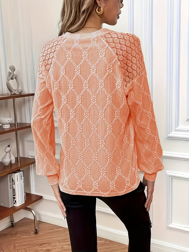 CLAIRE LYON | BLOUSE TISSÉE COL ROND POUR FEMMES