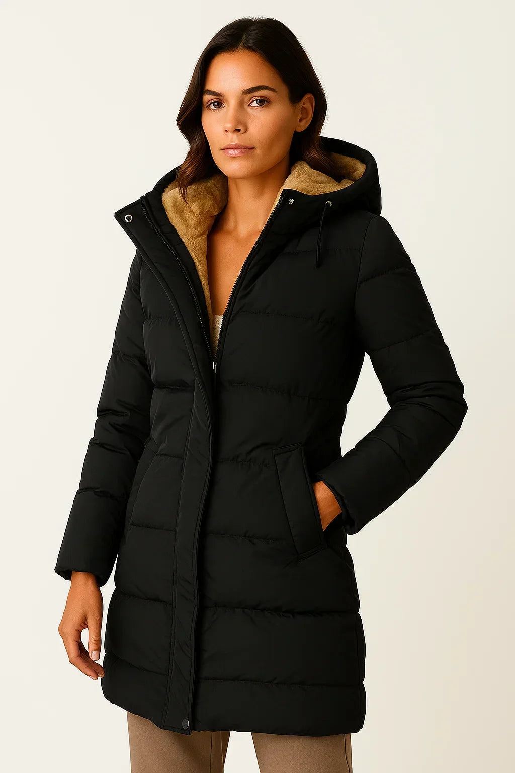 Manteau long matelassé femme – doudoune chaude et légère pour l’hiver