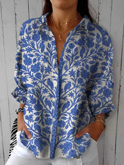 Frederikke | Blouse de Jardin Bleue