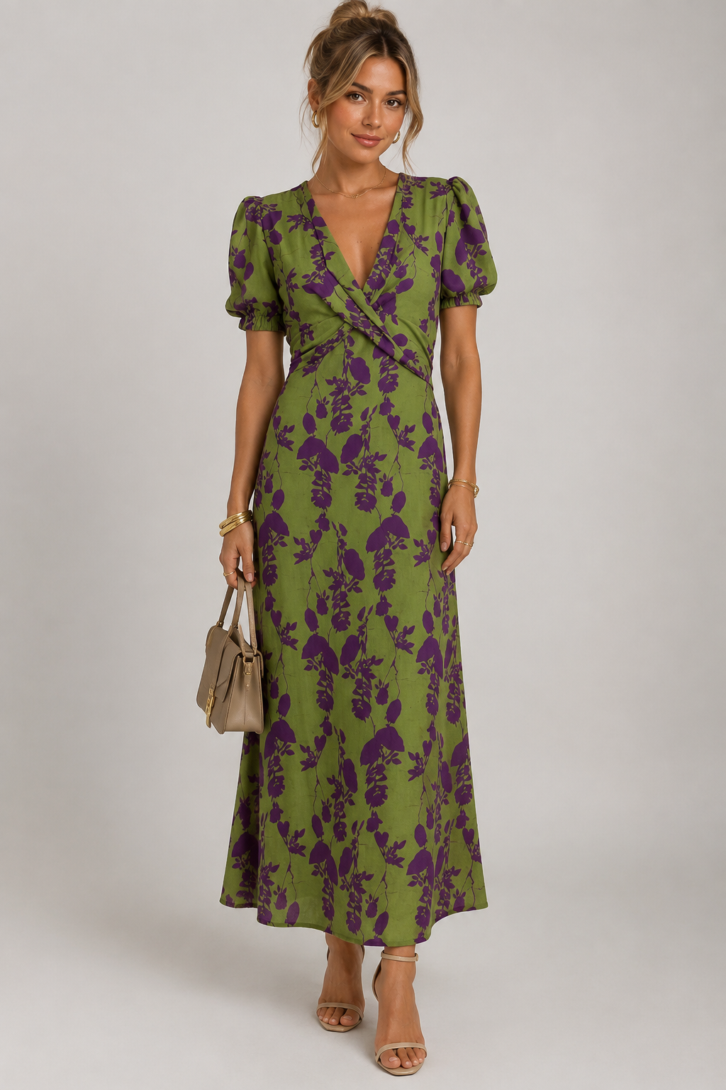 CLAIRE LYON | ROBE MIDI ENVELOPPE ÉLÉGANTE POUR FEMMES