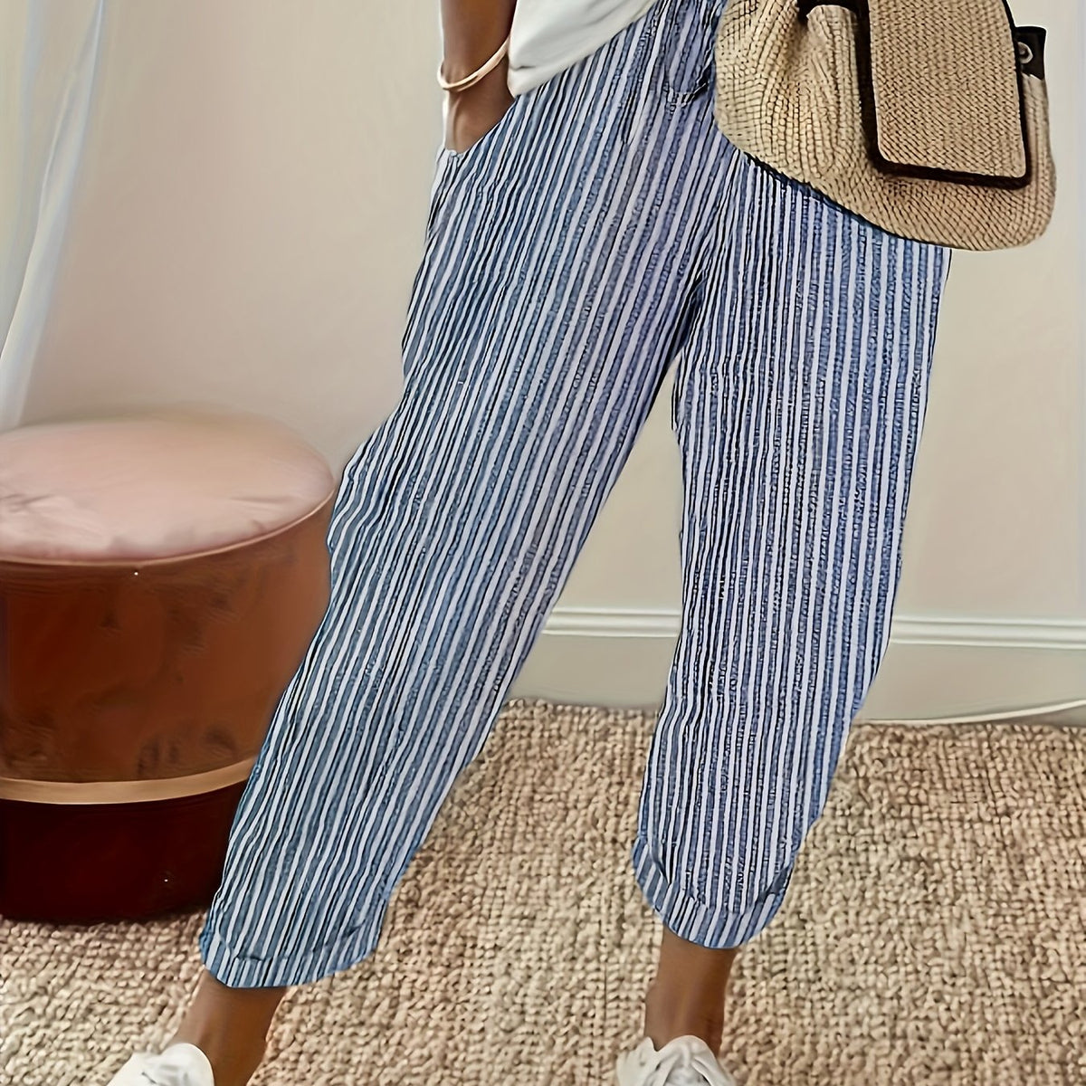 CLAIRE LYON | PANTALONS LARGES À RAYURES POUR FEMMES
