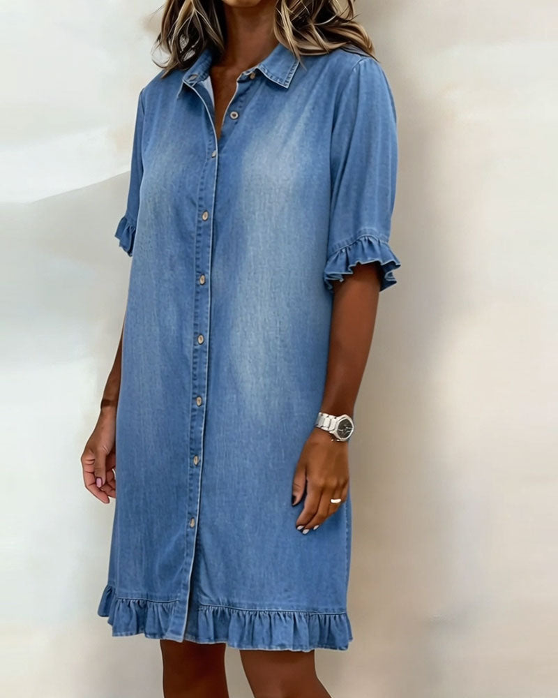 CLAIRE LYON | ROBE MIDI EN DENIM MODERNE POUR FEMME