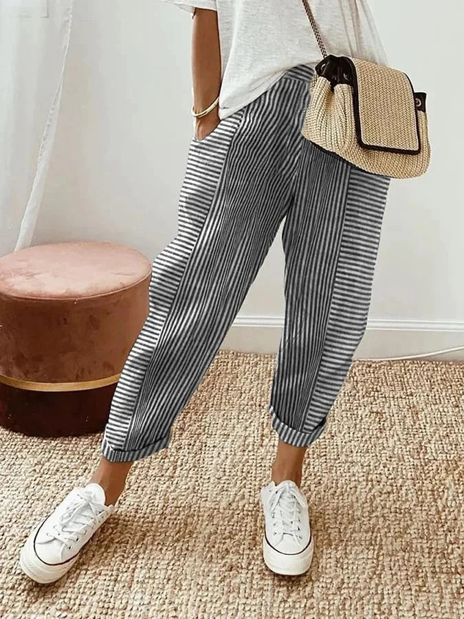 CLAIRE LYON | PANTALONS RAYÉS STYLÉS POUR FEMMES