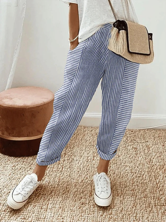 CLAIRE LYON | PANTALONS RAYÉS STYLÉS POUR FEMMES