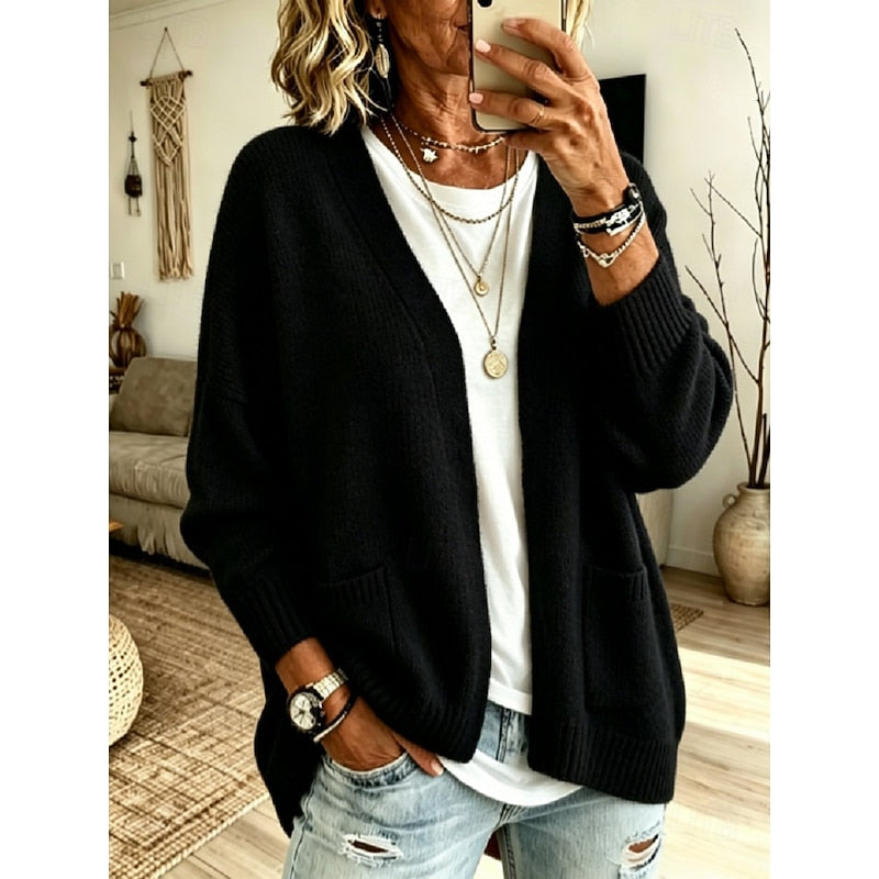 Priya - Cardigan Élégant Oversize à Poches