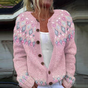 Sophie | Cardigan rose avec motif