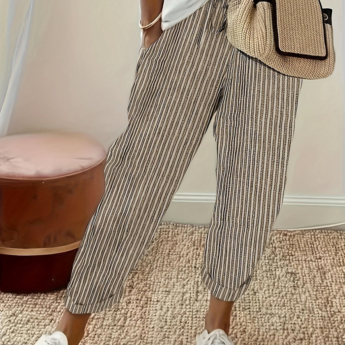 CLAIRE LYON | PANTALONS LARGES À RAYURES POUR FEMMES