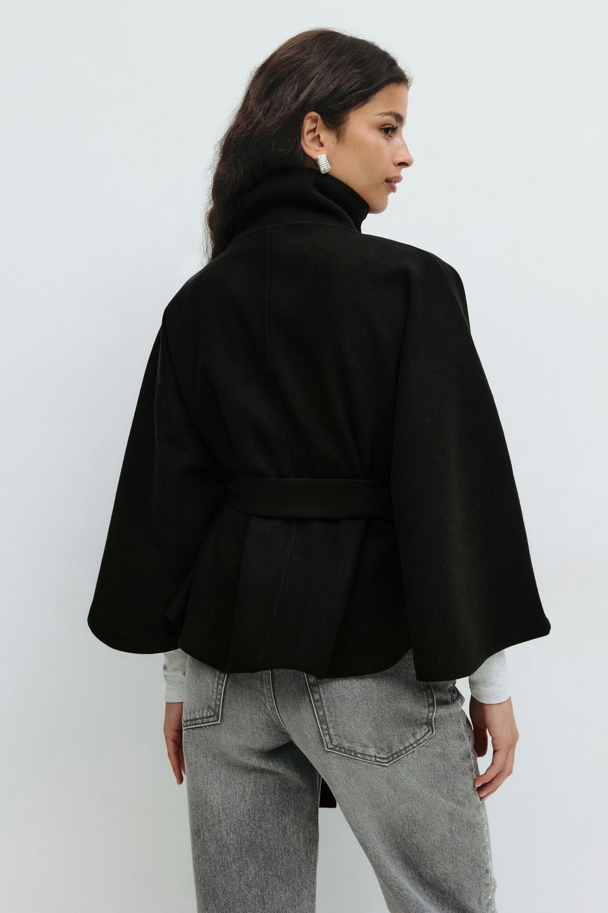 CLAIRE LYON | MANTEAU CAPE À CEINTURE POUR FEMMES