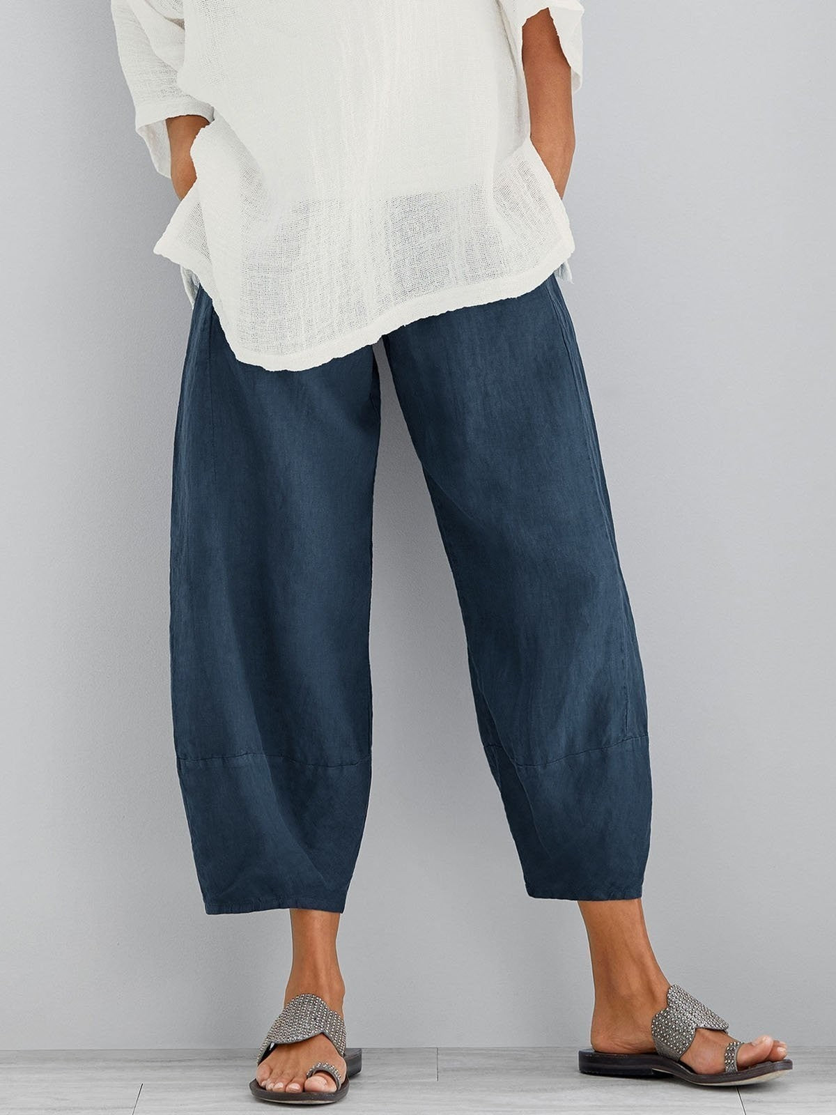 CLAIRE LYON | PANTALONS CROP EN COTON POUR FEMMES