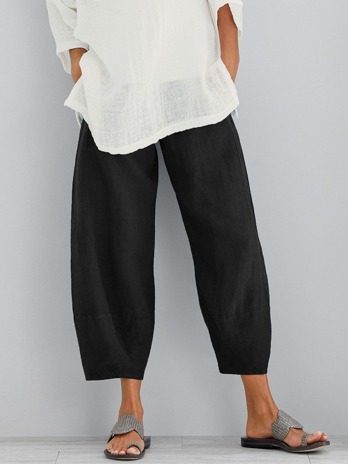 CLAIRE LYON | PANTALONS CROP EN COTON POUR FEMMES