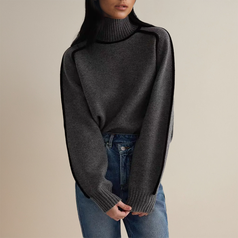 Emilie | Pull Col Montant Doux Similaire au Maille