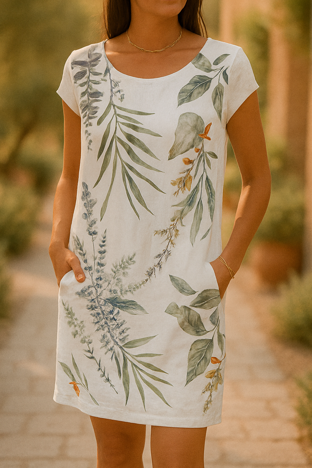 CLAIRE LYON | ROBE IMPRIMÉE À COL ROND POUR FEMMES