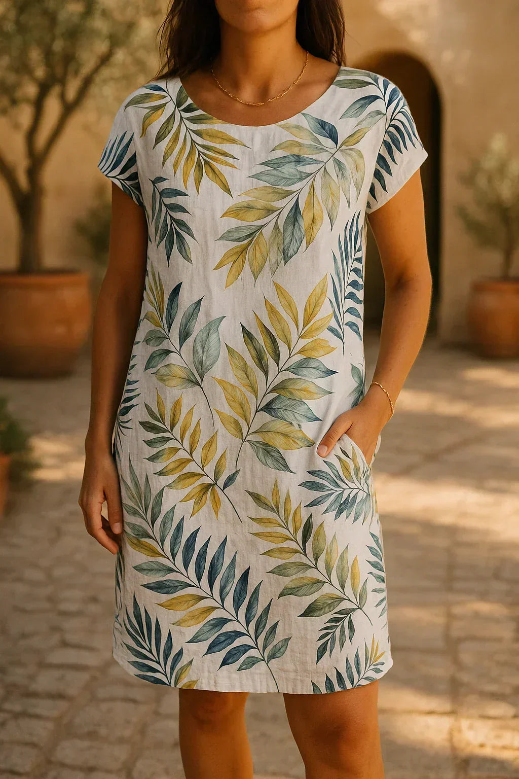CLAIRE LYON | ROBE IMPRIMÉE À COL ROND POUR FEMMES