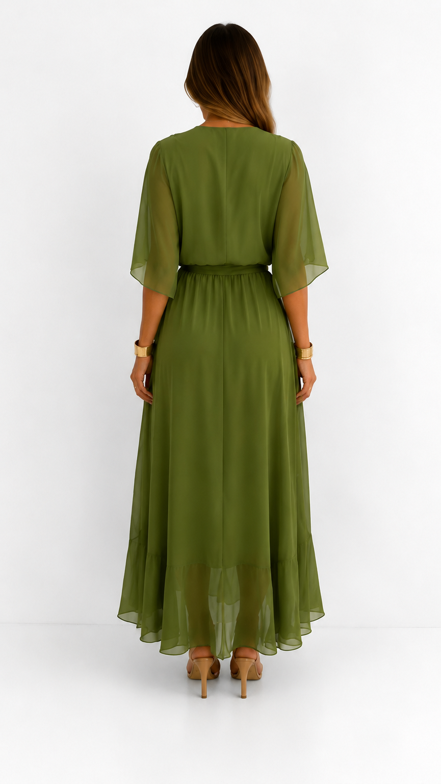 CLAIRE LYON | ROBE EN CHIFFON À ENVELOPPER POUR FEMMES