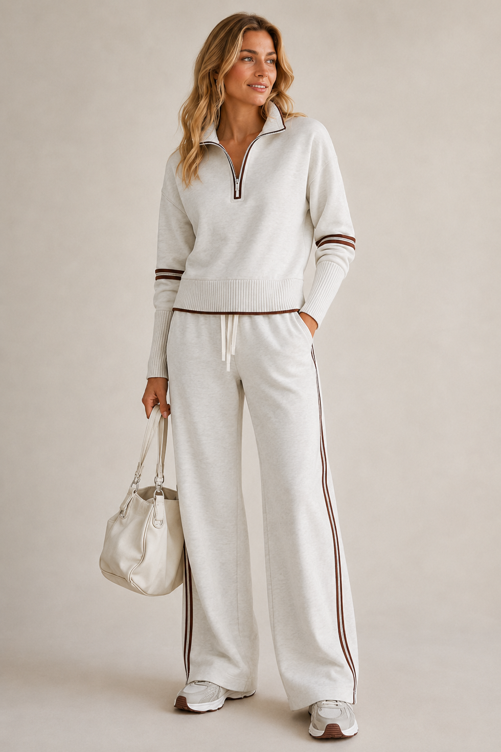 CLAIRE LYON | ENSEMBLE PANTALON ZIP MI-HAUT POUR FEMMES
