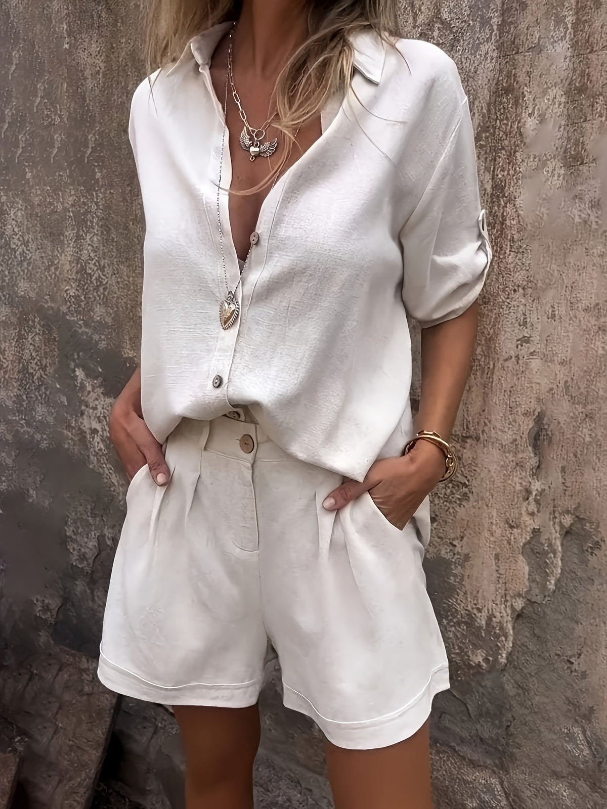 CLAIRE LYON | ENSEMBLE COURT EN LIN POUR FEMMES