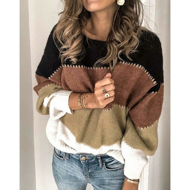 CLAIRE LYON | PULL PATCHWORK RAYÉ POUR FEMMES