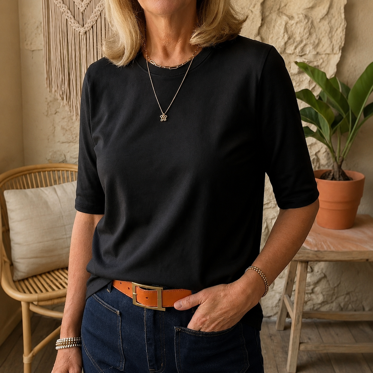 CLAIRE LYON | T-SHIRT À MANCHES MI-LONGUES POUR FEMMES