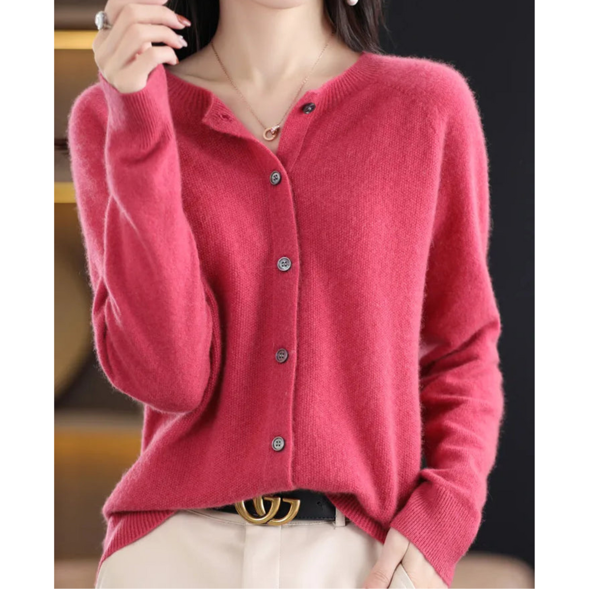 Adèle - Cardigan Élégant Maille Boutonné