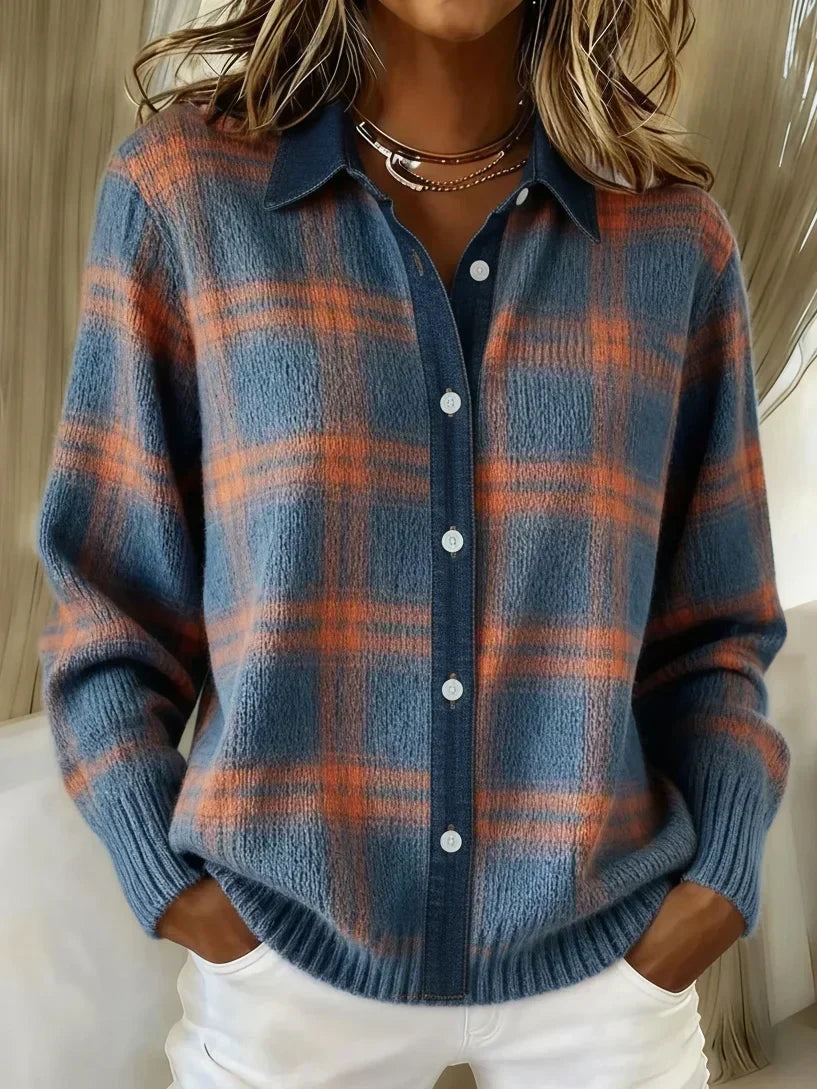 Christine - Cardigan Élégant Oversize Imprimé