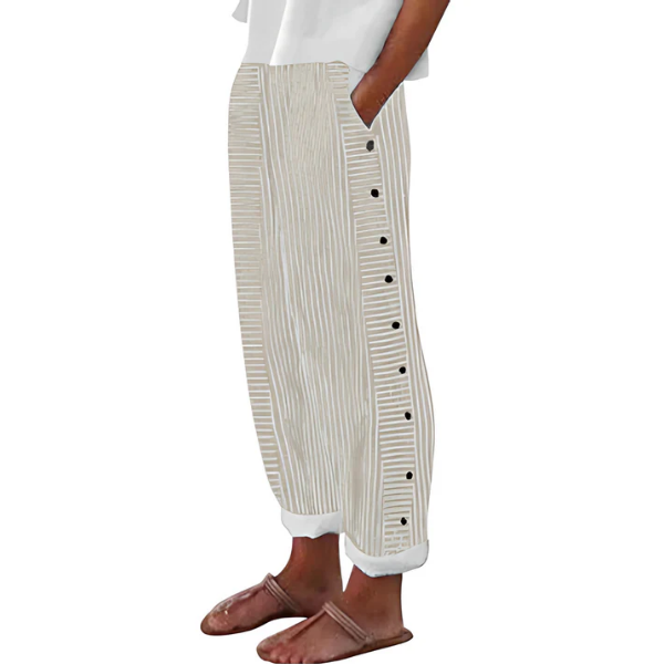 CLAIRE LYON | PANTALON FLUIDE RAYÉ POUR FEMMES