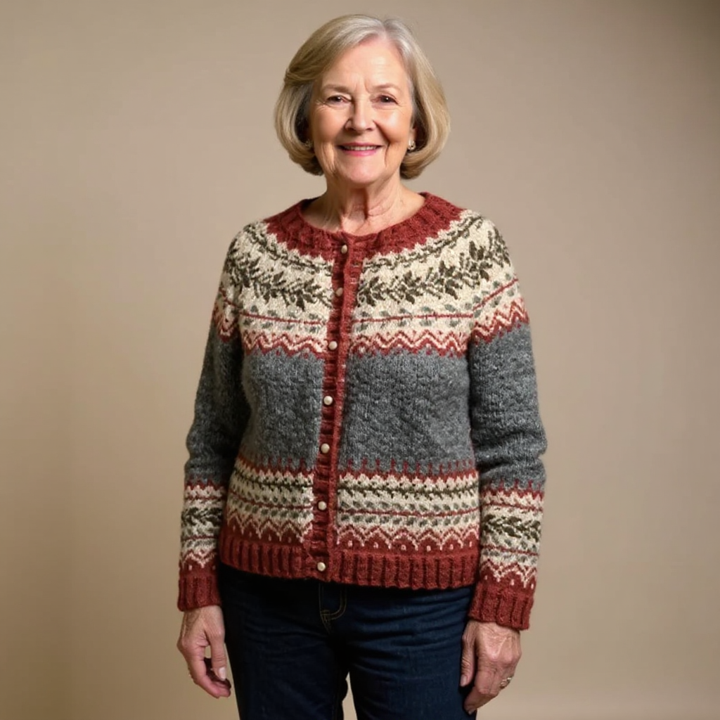 Atasha | Cardigan Islandais Vintage