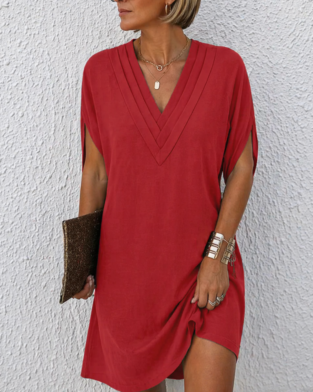CLAIRE LYON | ROBE ENVELOPPE À COL EN V POUR FEMMES