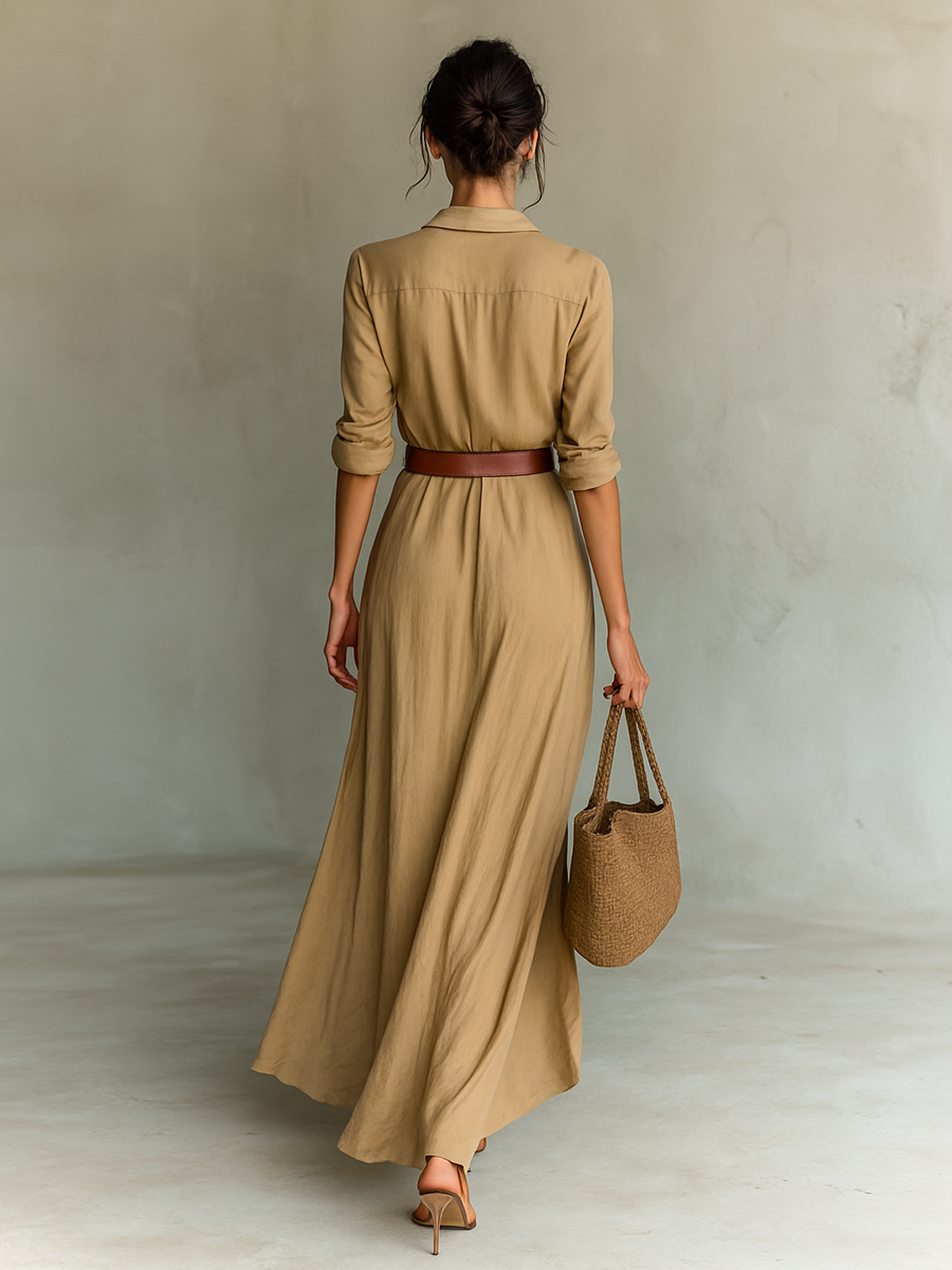 CLAIRE LYON | ROBE MAXI À CEINTURE POUR FEMMES