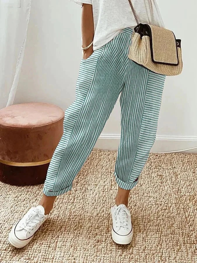 CLAIRE LYON | PANTALONS RAYÉS STYLÉS POUR FEMMES