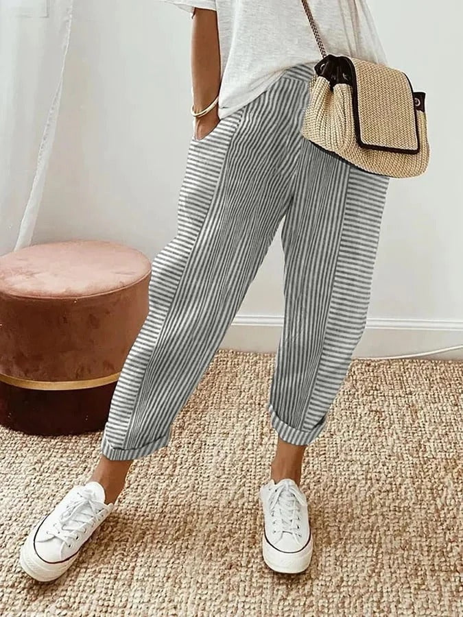 CLAIRE LYON | PANTALONS RAYÉS STYLÉS POUR FEMMES