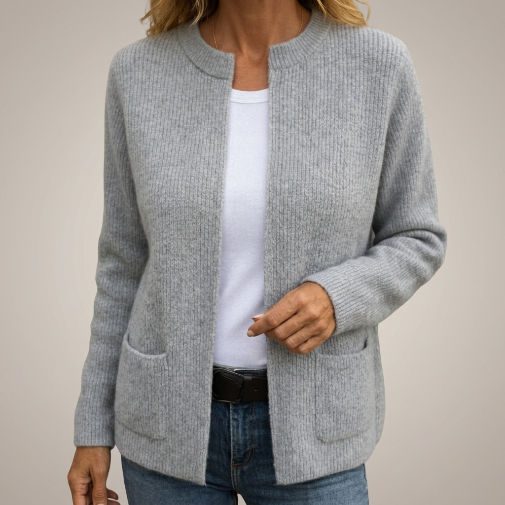 CLAIRE LYON | GILET EN TRICOT À FERMETURE ÉCLAIR POUR FEMMES