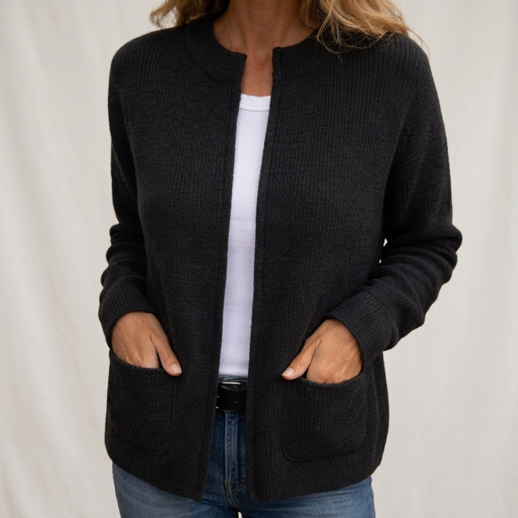 CLAIRE LYON | GILET EN TRICOT À FERMETURE ÉCLAIR POUR FEMMES