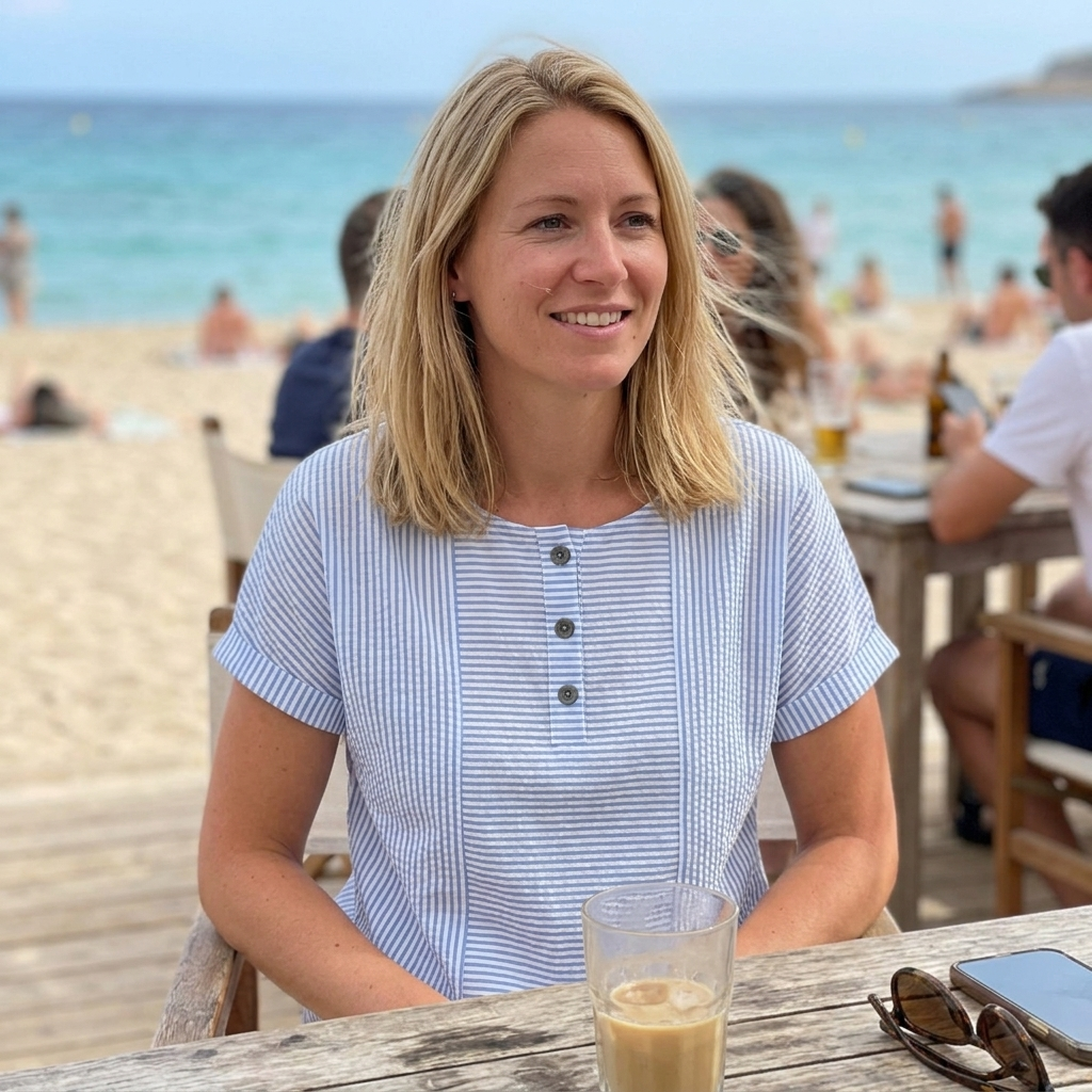 CLAIRE LYON | BLOUSE À BOUTONS RAYÉE POUR FEMMES