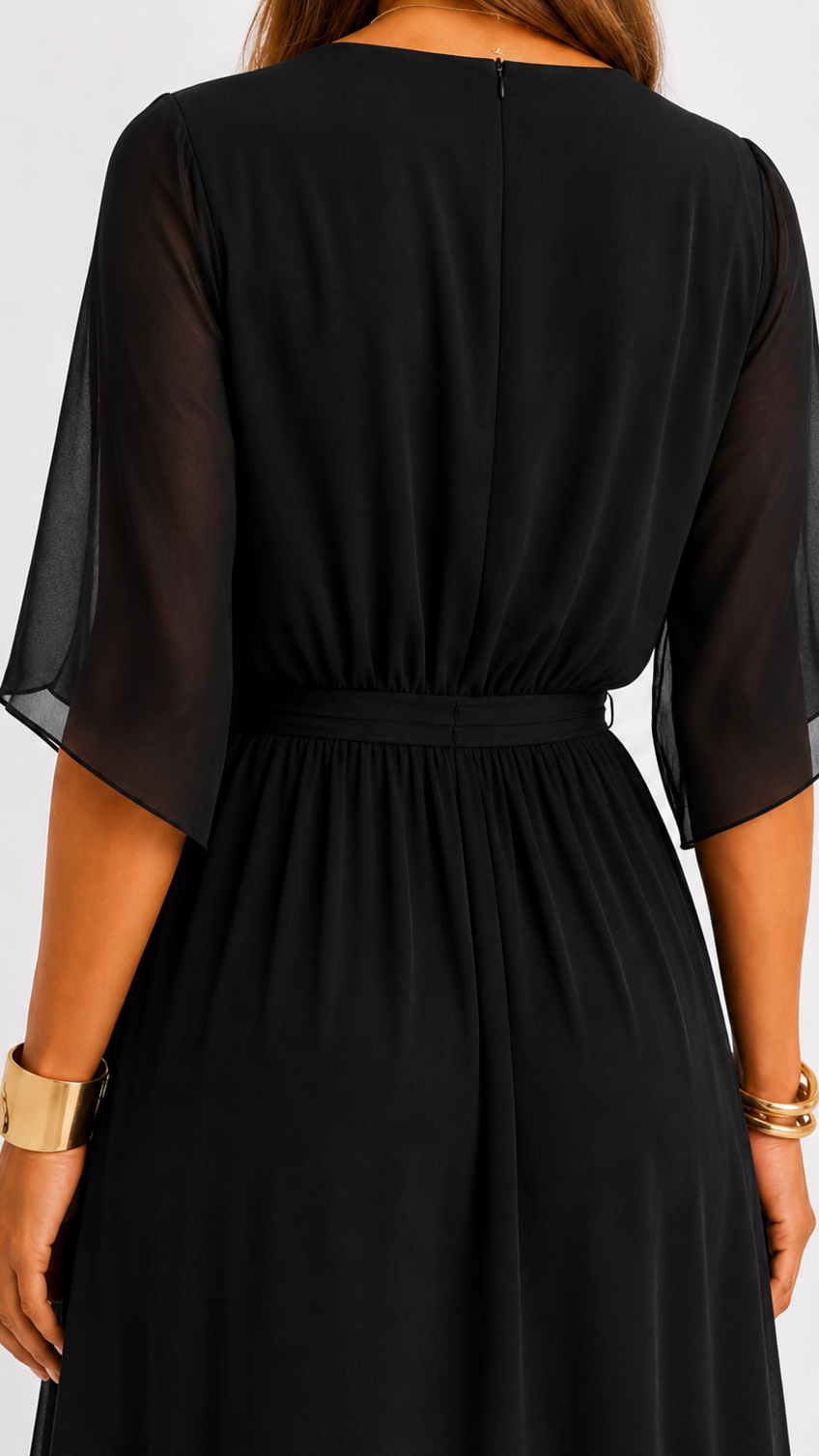 CLAIRE LYON | ROBE EN CHIFFON À ENVELOPPER POUR FEMMES