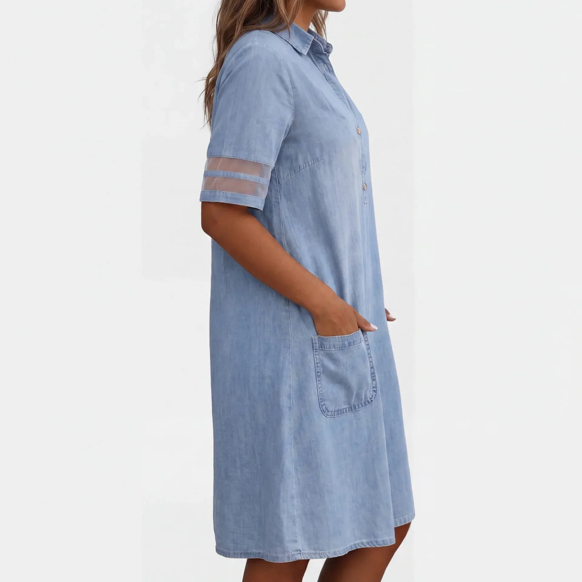CLAIRE LYON | ROBE CHEMISIER EN DENIM CLASSIQUE POUR FEMMES