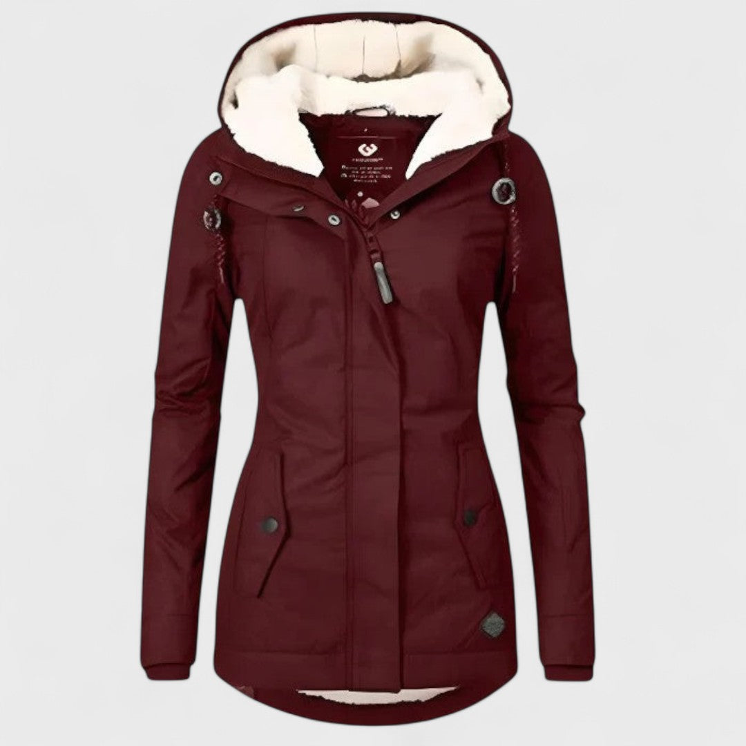 Veste imperméable femme à capuche – Chaude et résistante