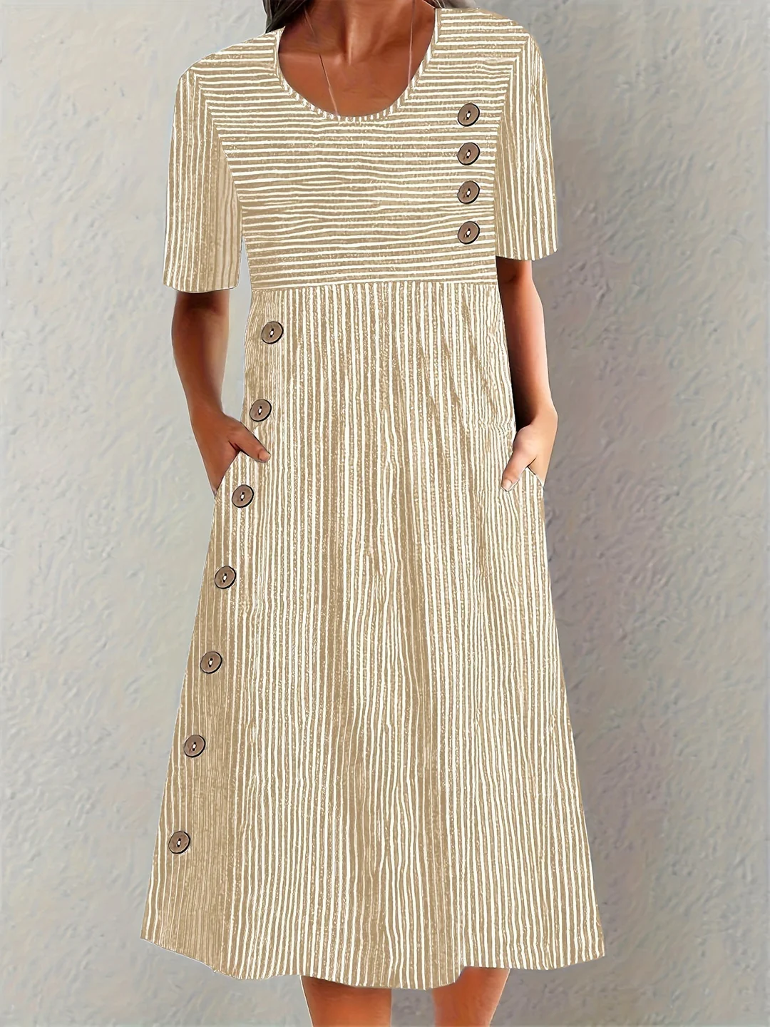 CLAIRE LYON | ROBE RAYÉE CLASSIQUE POUR FEMMES