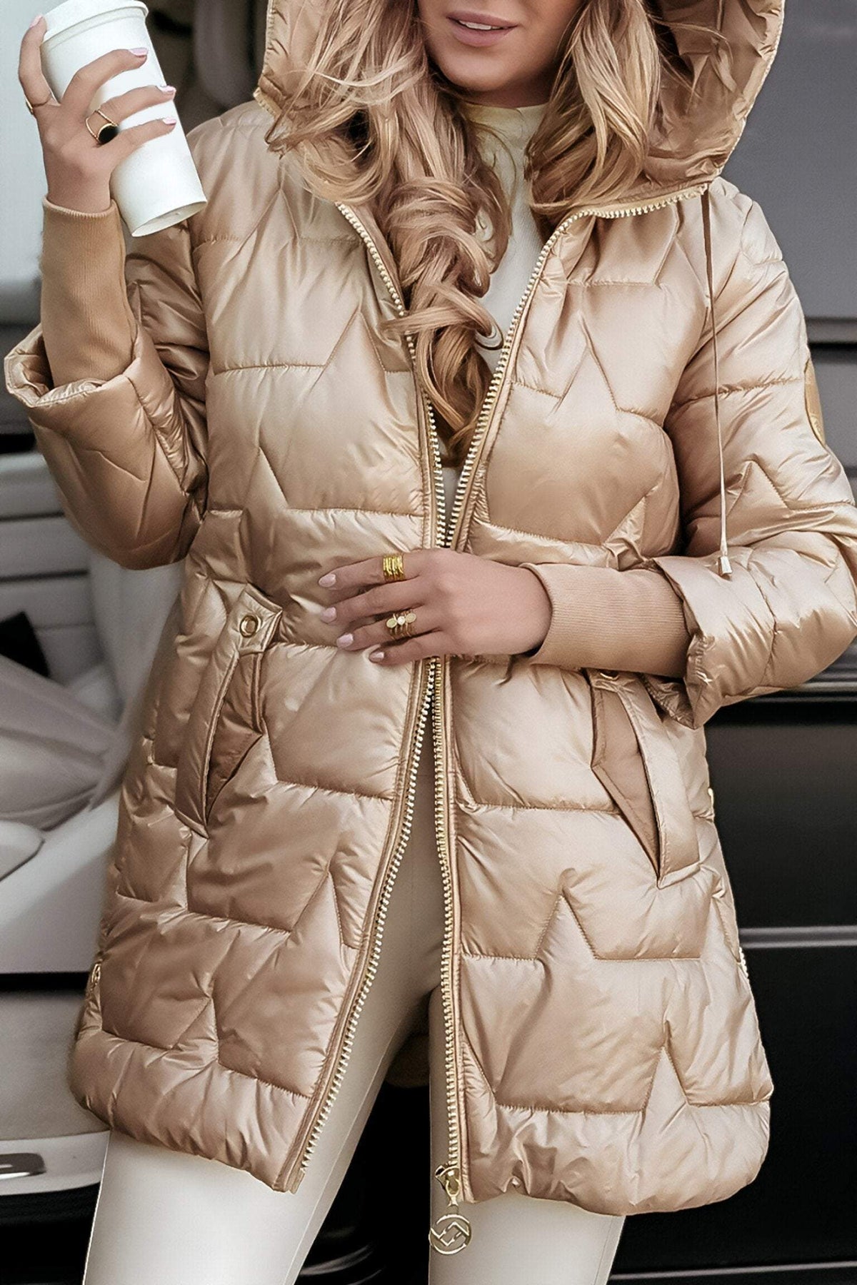 Veste à capuche en coton femme – Chaude et décontractée