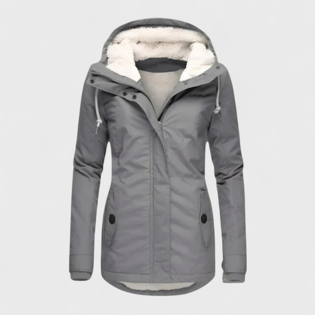 Veste imperméable femme à capuche – Chaude et résistante