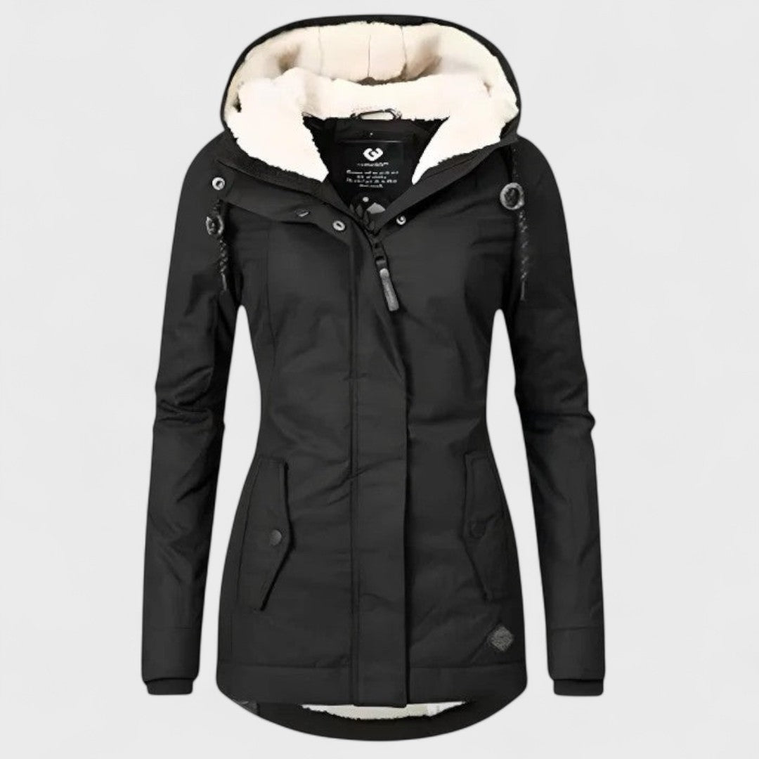 Veste imperméable femme à capuche – Chaude et résistante