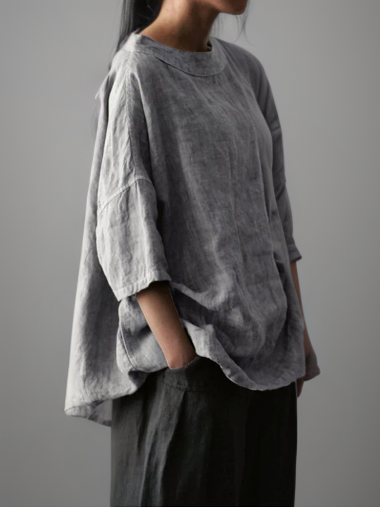 Viktoria┃Tunique vintage oversize avec col bateau