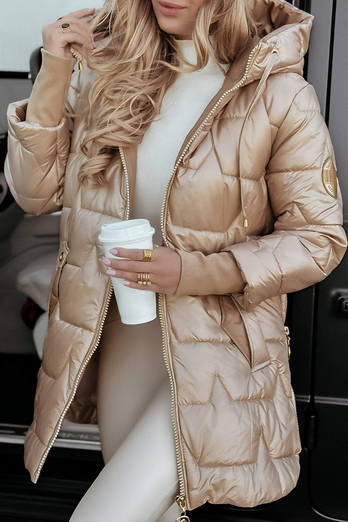 Veste à capuche en coton femme – Chaude et décontractée
