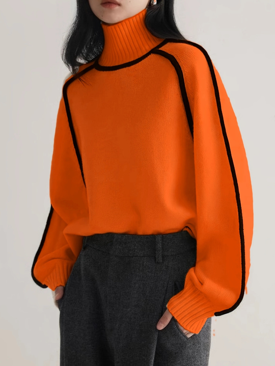 Emilie | Pull Col Montant Doux Similaire au Maille