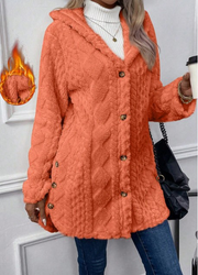 Chateau Elise   | Cardigan à Capuche en Peluche
