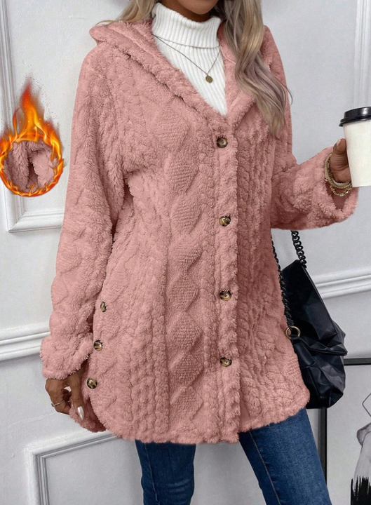 Chateau Elise   | Cardigan à Capuche en Peluche